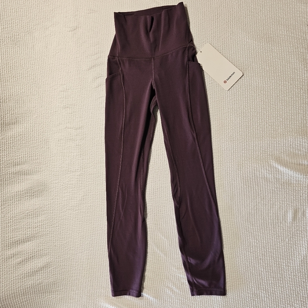 lululemon Align High-Rise Pant 25" color garnet( purple) size 0